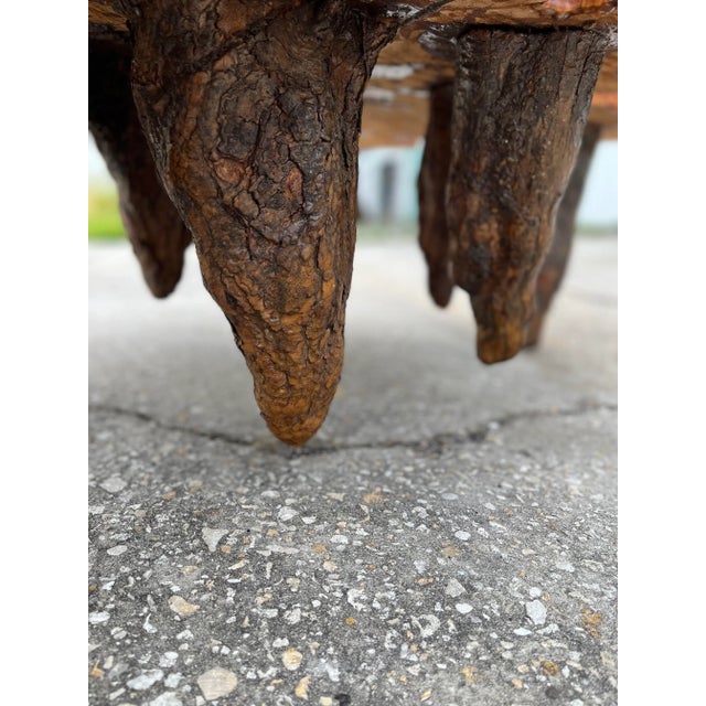 Cypress Wood Block and Stalactite Base Coffee Table For Sale - Image 12 of 13