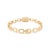 Metal Solid 18k Yellow Gold Interlocking Link Chain Diamond Wedding Bracelet For Sale - Image 7 of 12