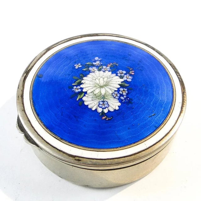 Blue Art Nouveau Pill Container, Former Austro-Hungarian Empire, 1890s For Sale - Image 8 of 10