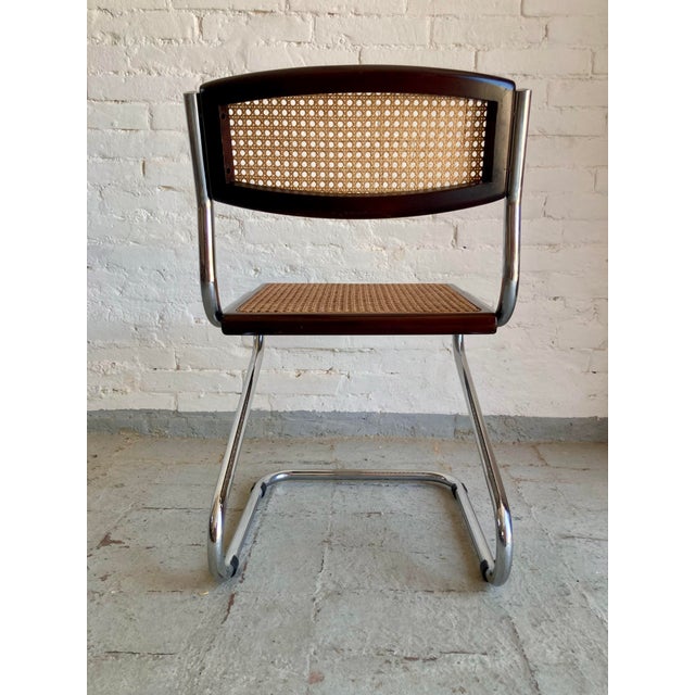 1970s Vintage Cantilever Chairs with Vienna Straw, 1970s, Set of 6 For Sale - Image 5 of 15