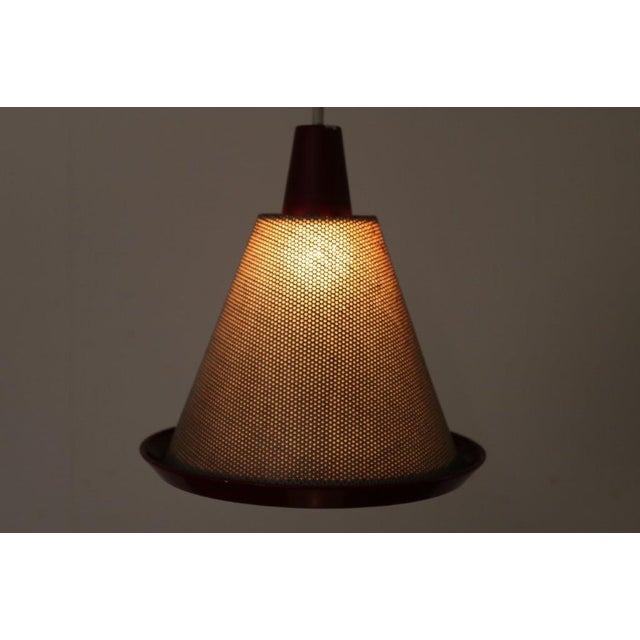 Brown Perfolux Hanging Lamp by Hiemstra Evolux, 1950s For Sale - Image 8 of 13