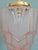 Art Deco Skyscraper Pendant Light in Frosted Pink Glass, 1920s For Sale - Image 9 of 14