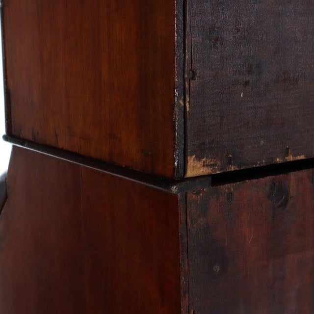 Antique Neoclassical Renaissance Revival Flame Mahogany Drop Front Secretary For Sale - Image 6 of 14