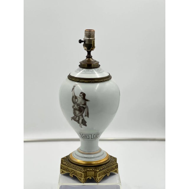 English 19th Century Antique English Porcelain Lamp For Sale - Image 3 of 5