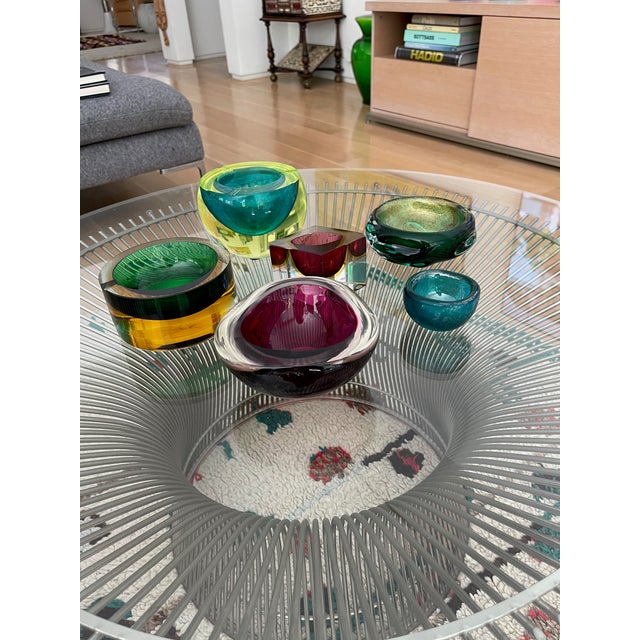 Glass 1970s Cased Cardinal Red Bowl in Murano Style, Unmarked For Sale - Image 7 of 8