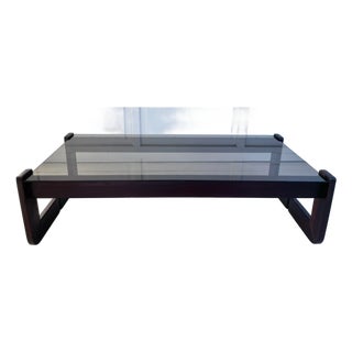 1970s Percival Lafer Brazilian Modernist Smoked Glass Coffee Table For Sale