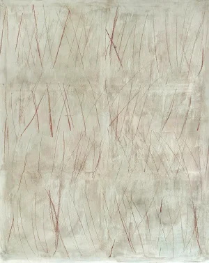 Grey Large Painting Minimalist Abstract Painting Grey and Terracotta | Modern Wall Unstretched (Rolled in Tube) | Neutral Textured Artwork for Decor