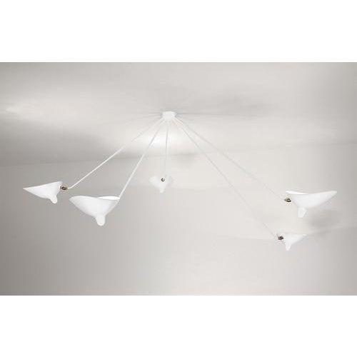 Ceiling wall lamp model 'five fixed arms spider ceiling lamp' designed by serge mouille in 1953. Manufactured by editions...