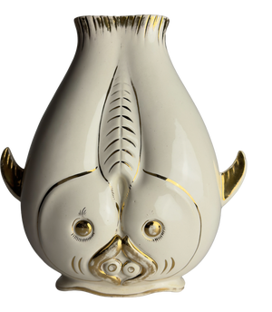 Vintage Ceramic Fish-Shaped Vase, Italy, 1950s