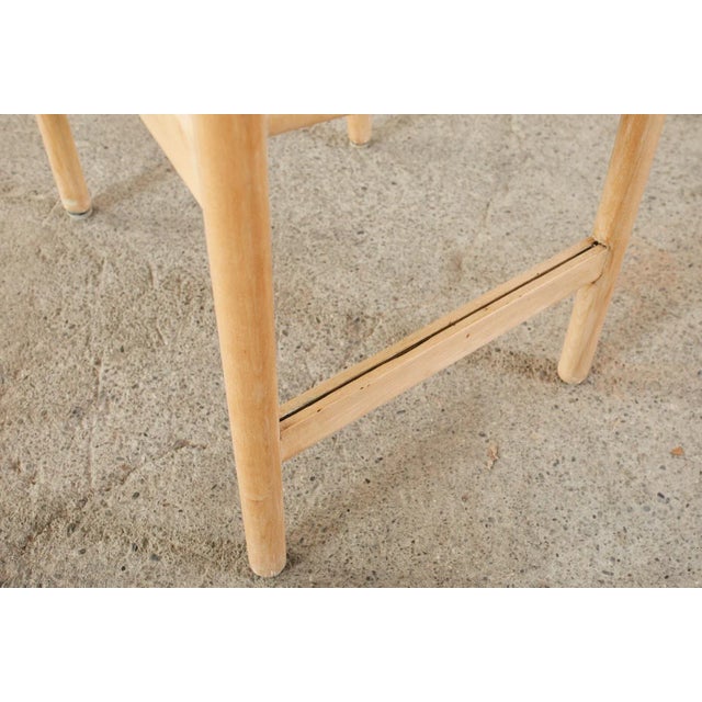 Set of Four Midcentury Danish Style Birch Armchairs For Sale - Image 11 of 13