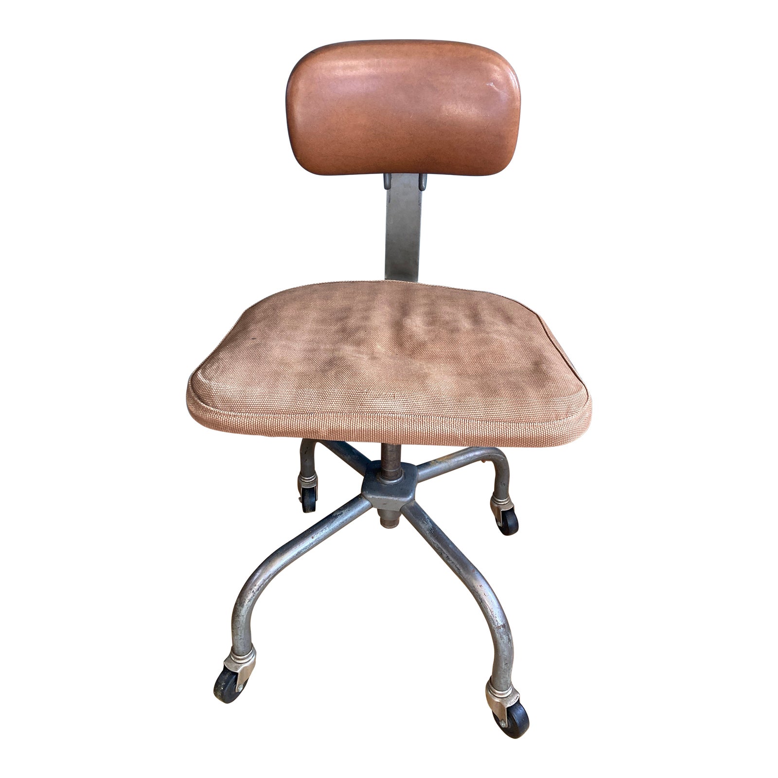Mid 20th Century Vintage Cramer Adjustable Rolling Swivel Chair | Chairish