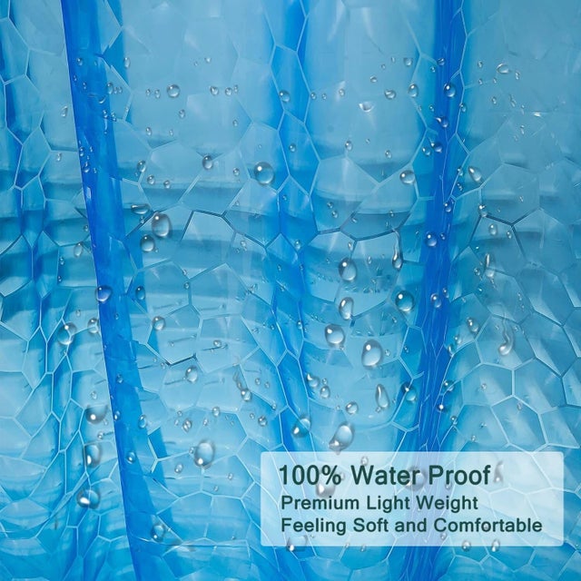 White Eva Waterproof Shower Curtain Liner 72"x72" With 12 Metal Grommets & Magnets For Sale - Image 8 of 8