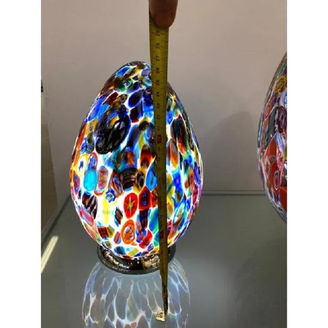 Murano Glass Style Venetian Multicolored Millefiori Murrine Table Lamp by Simoeng For Sale - Image 6 of 9