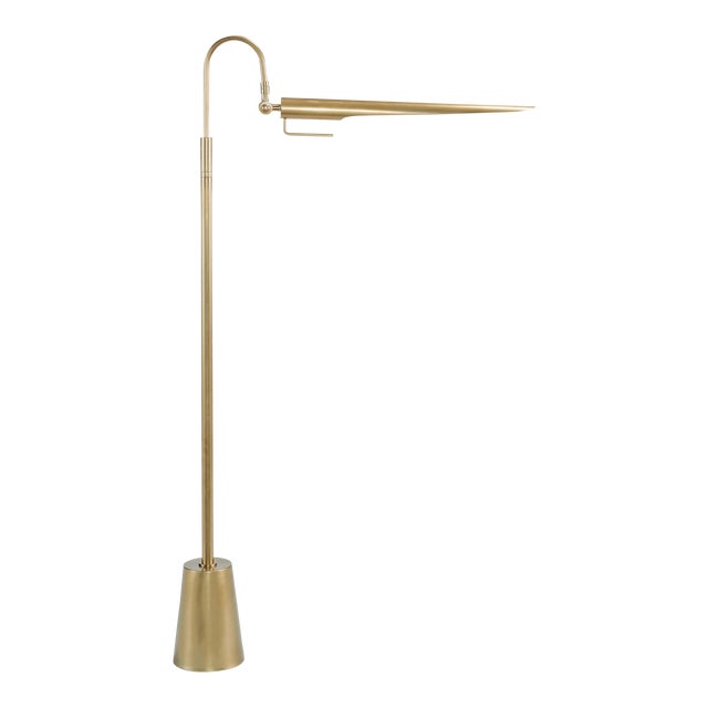Regina Andrew Raven Floor Lamp in Natural Brass For Sale