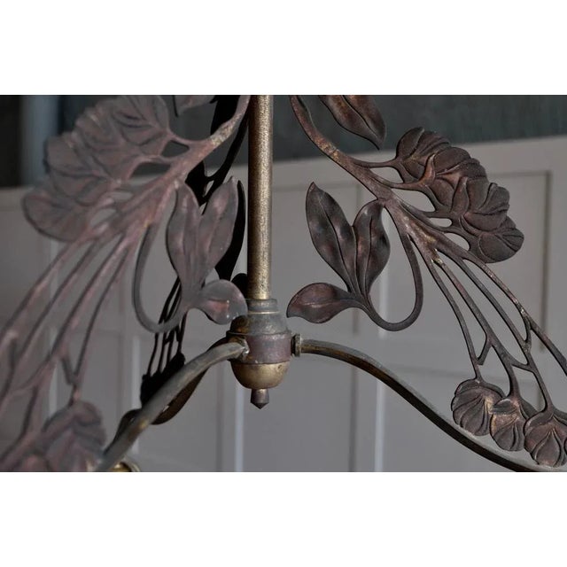 1900 - 1909 Antique French Art Nouveau Hanging Lamp, 1900s For Sale - Image 5 of 12