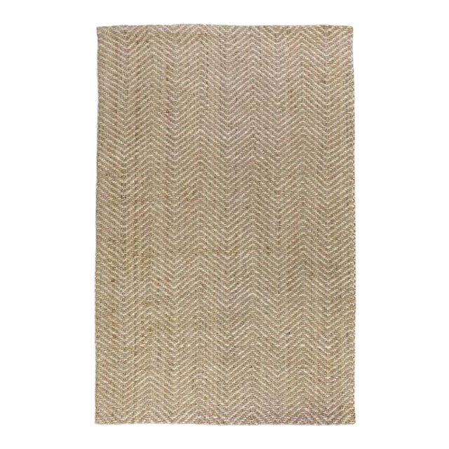 Zig Zag Natural/Bleach Rug 8x10 For Sale