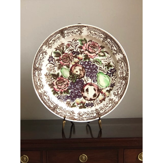 English Large Mid-20th Century Decorative Plate For Sale - Image 3 of 13