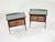Mid-Century Modern Bedside Tables in Wood and Glass attributed to Vittorio Dassi for La Permanente Mobili Cantù, Italy, 1950, Set of 2 For Sale - Image 9 of 18