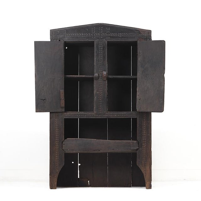 Antique Rustic Farmhouse Spanish Oak Cabinet, 1600s For Sale - Image 6 of 18