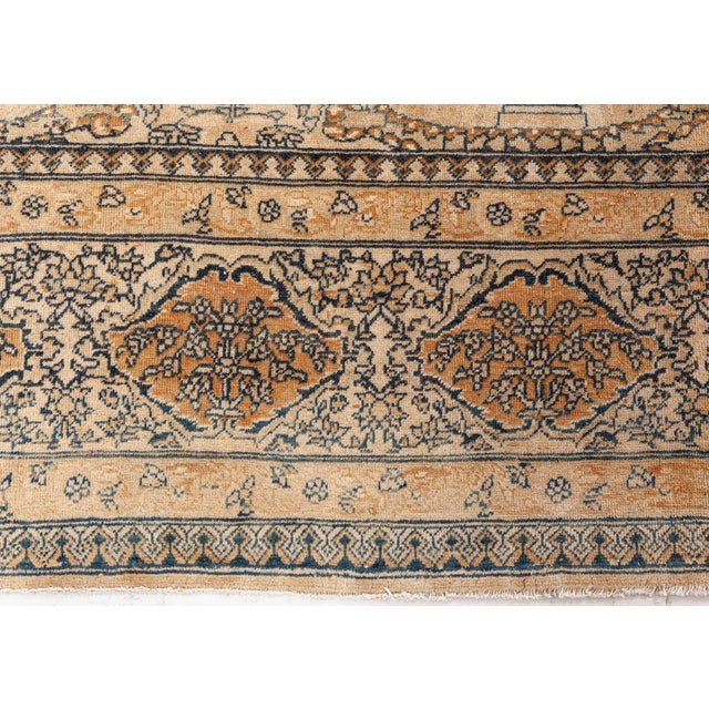 Elegant Oversized Vintage Indian Carpet Adjusted Masterpiece For Sale - Image 4 of 9