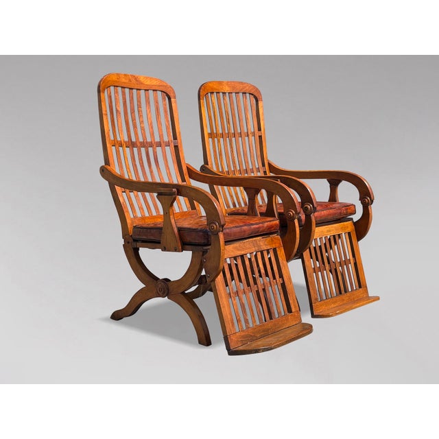 Antique Walnut Reclining Armchairs, 1860, Set of 2 For Sale - Image 15 of 17