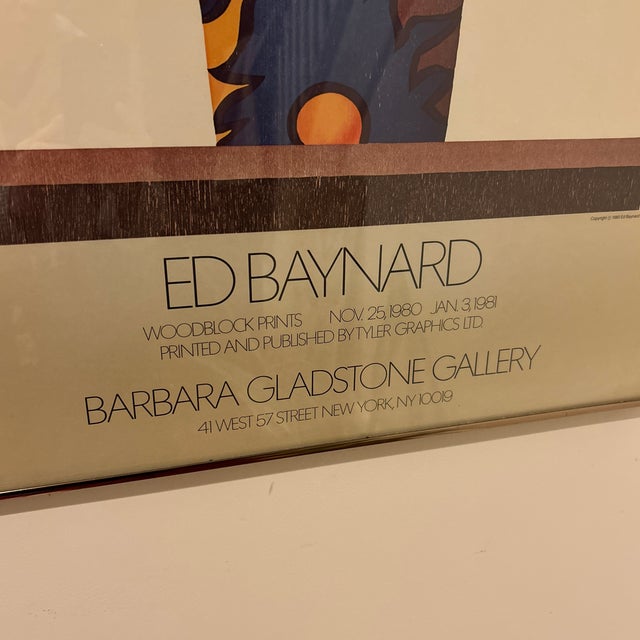 Contemporary Vintage Ed Baynard Exhibition Poster 1980, Framed For Sale - Image 3 of 11