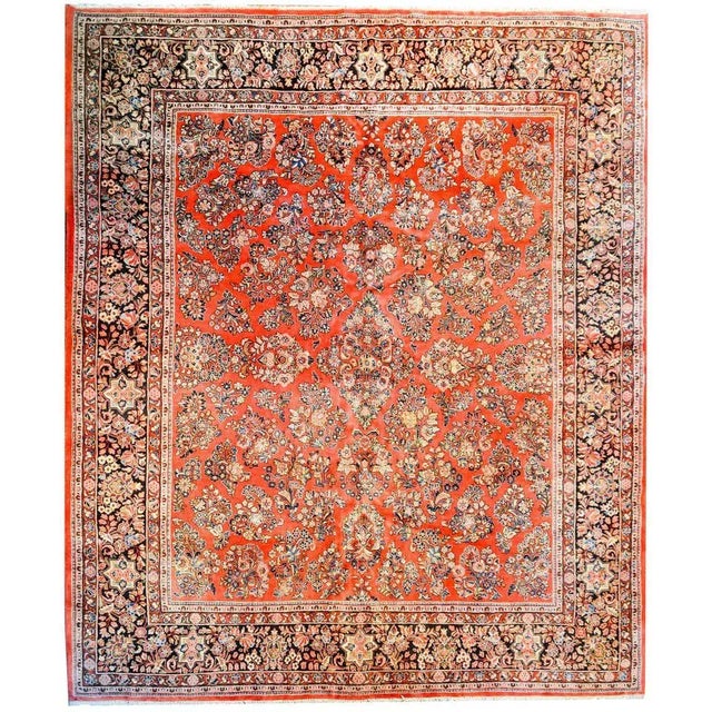 Textile Early 20th Century Sarouk Rug For Sale - Image 7 of 7