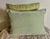 Pair of Fortuny Gold & Soft Green Pillows For Sale In Los Angeles - Image 6 of 6