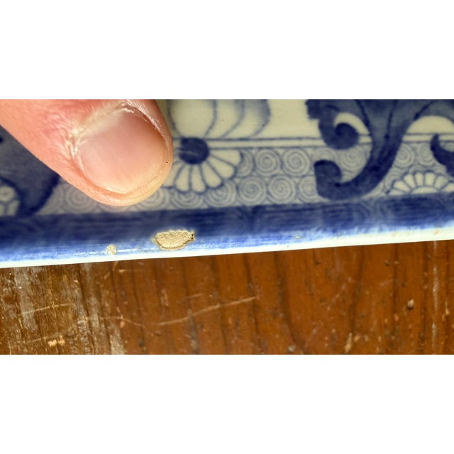 A Large Mason's Ironstone China Blue Transfer Decorated Platter "Turner Willow" Pattern, Circa 1830's For Sale - Image 12 of 18