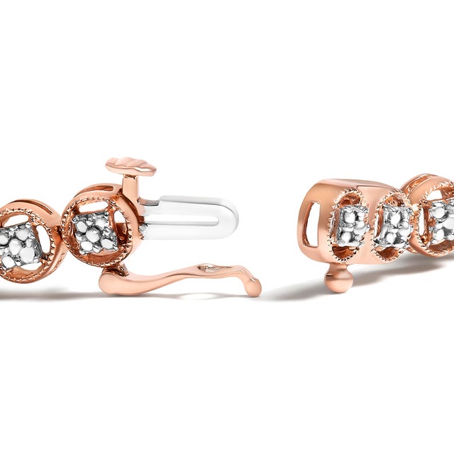 Adorn yourself with this gorgeous diamond tennis bracelet at any event for a touch of classic dazzle and elegance. Crafted...