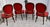 Vintage Set of Four Carved & Inlaid Regency Style Rounded Back Red Side Chairs For Sale - Image 9 of 13