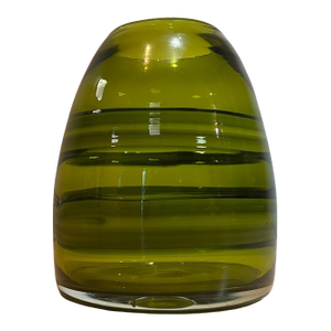 Vintage Mid Century Green Swirl Art Glass "Sasso" Vase Attributed to Luciano Gaspari Salviati