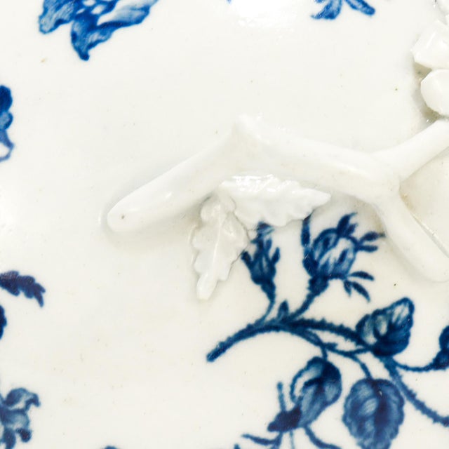 Antique 18th C. Dr. Wall Worcester Porcelain Covered Butter Dish & Underplate For Sale - Image 14 of 18