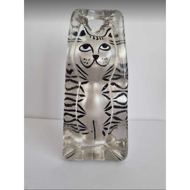 Vintage Handmade Glass Cat from Kosta Boda, 1970s For Sale - Image 6 of 6
