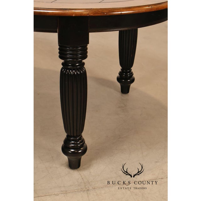 Oskar Huber Farmhouse Style Oval Extension Dining Table With 2 Leaves For Sale - Image 4 of 16