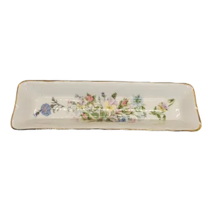 Vintage Aynsley England "Wild Tudor" Trinket Tray