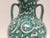 Large Moroccan glazed ceramic vase from Fez. Moorish style ceramic handcrafted and hand painted with Arabic calligraphy...