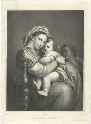 After Raphael, Madonna and Child, 1850, Print