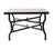 Matthew Izzo Home Moroccan Zellige Unglazed Pink Tile and Iron X Base 51" Rectangle Coffee Table For Sale In New York - Image 6 of 7