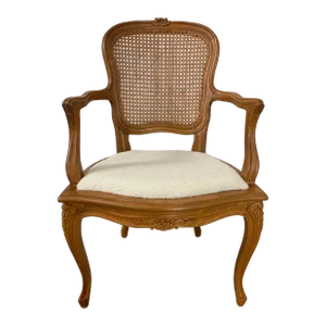Louis XV Style Cane Arm Chair