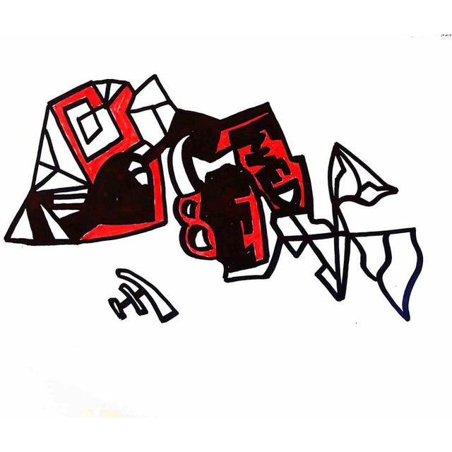 Fred Bugs, Abstract Composition, 2025, Acrylic and Watercolor on Paper For Sale