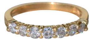 The Amaya: Ladies 14K Gold Shared Prong Diamond Band set with 0.70 CTW