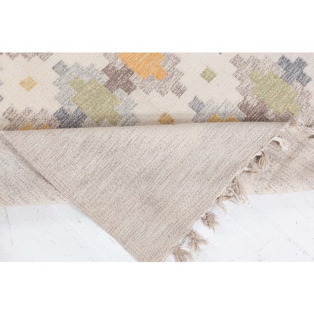 Doris Leslie Blau Vintage Swedish Flat Weave Rug by Erik Lundberg For Sale - Image 4 of 9
