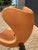 Metal Fritz Hansen Egg Chair 07-'63 Cognac Camel Vintage Leather For Sale - Image 7 of 17