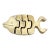 Vintage Brass Fish Puzzle, Table-Top Decor For Sale