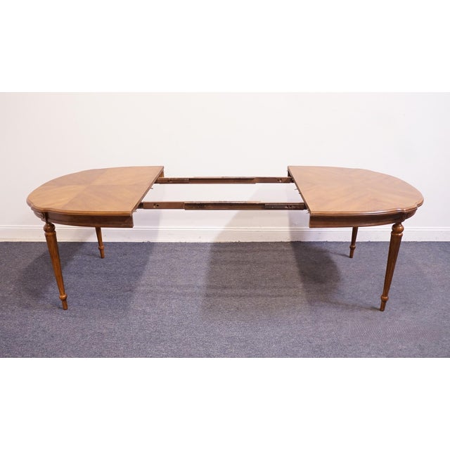 Bernhardt Furniture Fruitwood Country French Style 100" Oval Dining Table 236-202 For Sale In Kansas City - Image 6 of 14