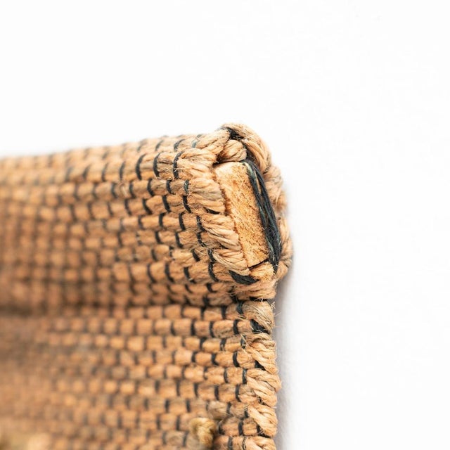 Brown Spanish Hand Knotted Wool Tapestry, 1960s For Sale - Image 8 of 16