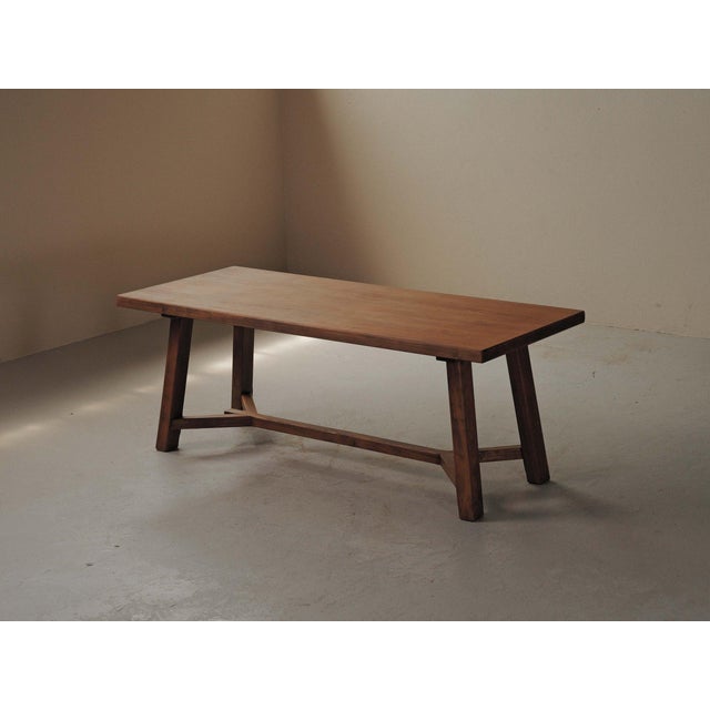 Brutalist Oak Dining Table, France, 1970s For Sale - Image 18 of 18
