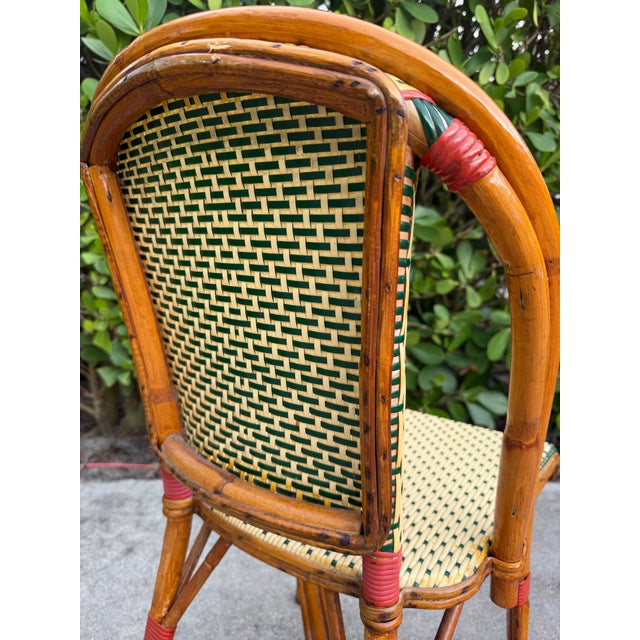 Mid 20th Century Vintage French Bistro Bent Bamboo Side Chair For Sale - Image 5 of 12