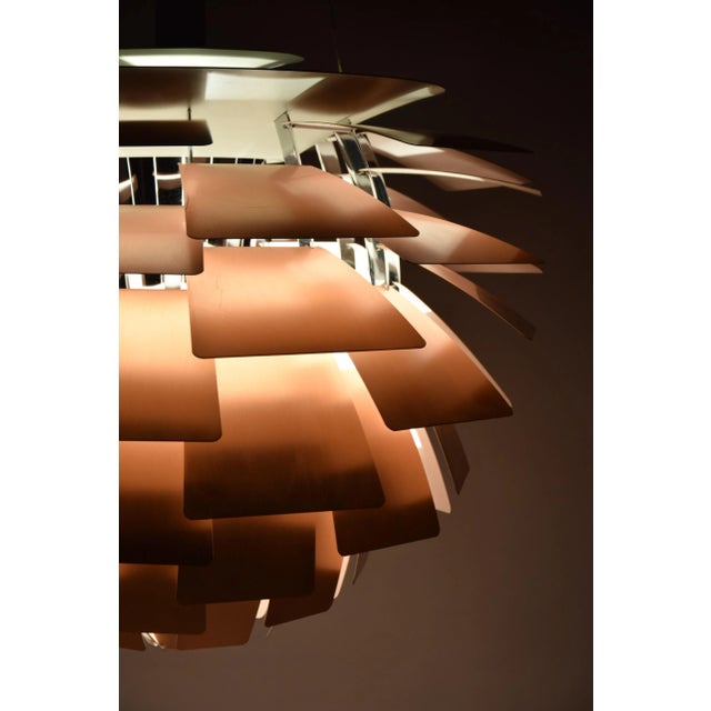 Copper Artichoke Lamp by Poul Henningsen for Louis Poulsen, 1980 For Sale - Image 8 of 13